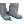 Surchaussures blanches et bleues