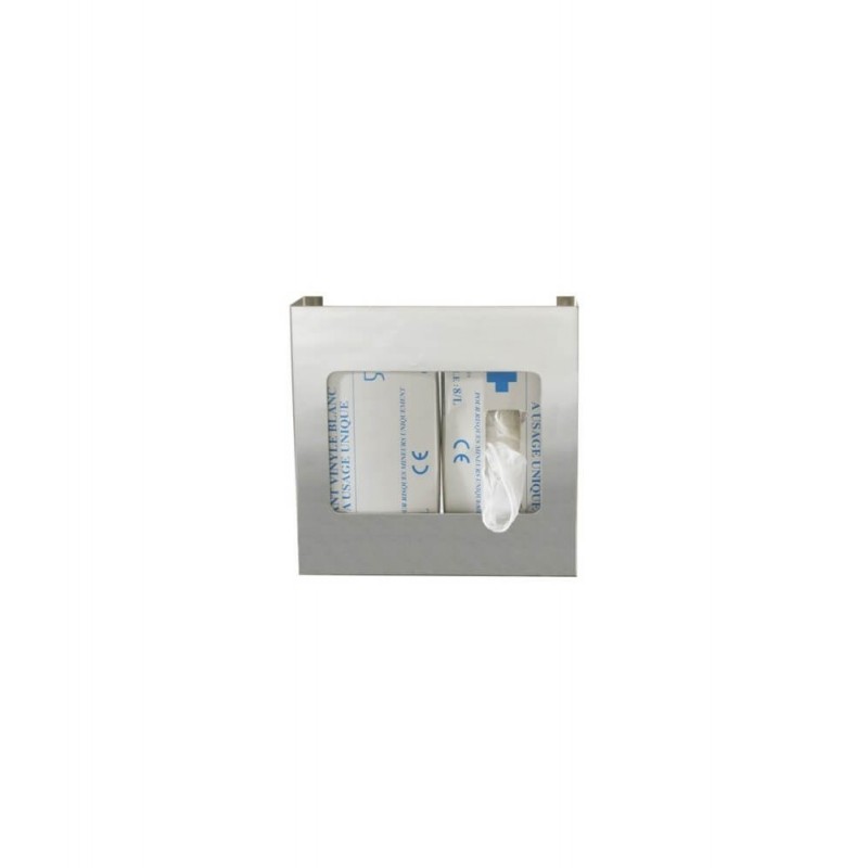Distributeur réglable inox pour 2 boites de gants