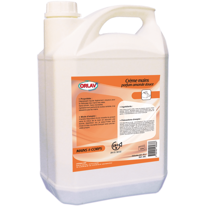 CREME MAINS PARFUMEE AMANDE DOUCE - 5L